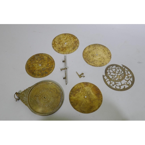 8 - A Kajar Persian astrolabe, 16cm diameter