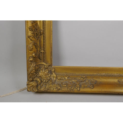 814 - An early C19th water gilt picture frame, 31 x 25cm rebate