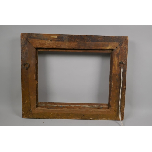 814 - An early C19th water gilt picture frame, 31 x 25cm rebate