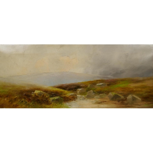 830 - Attributed to Frederick J. Widgery, (British, 1861-1942), Moors, Devon, unframed, inscribed verso, o... 