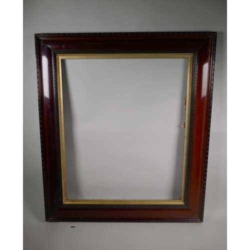 883 - Four Victorian and later gallery frames, largest rebate 51 x 61cm