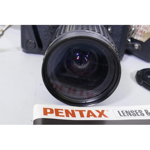 113 - Pentax program-A No. 1241966, with 3.5-4.5 f/28 80mm zoom lens, AF160 flash