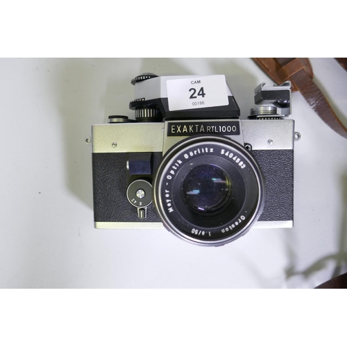 115 - Vintage cameras, Braun Paxette with 2.8/45 lens, Agilux, Agimatic; Agfa Colorflex with 2.8/50 lens; ... 