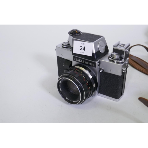 115 - Vintage cameras, Braun Paxette with 2.8/45 lens, Agilux, Agimatic; Agfa Colorflex with 2.8/50 lens; ... 