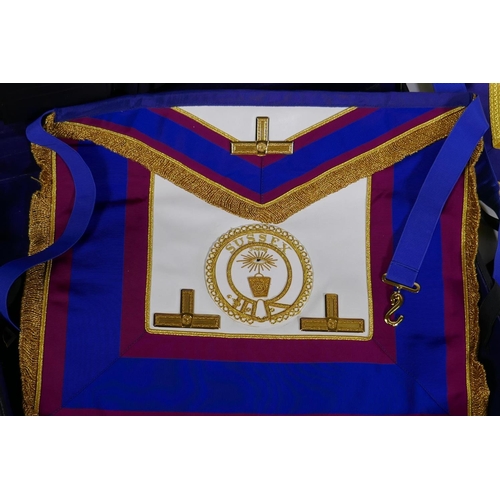 18 - A collection of Mason's regalia and medals etc