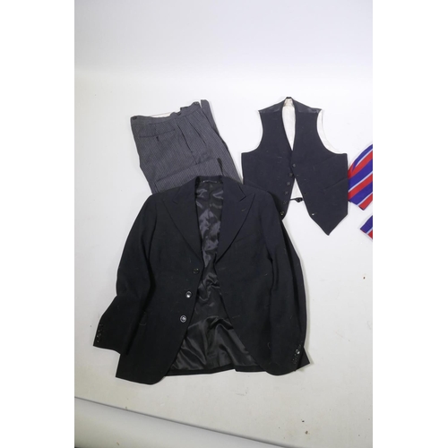 37 - A 1930s three piece wedding suit and sports blazer by C.R. Thompson, Railway Approach, London Bridge... 