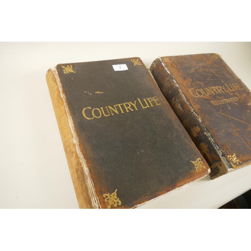 7 - Two bound volumes of Country Life, Vol 25 No 626 January 2nd 1909 - June 26th 1909; July 6th 1901-De... 