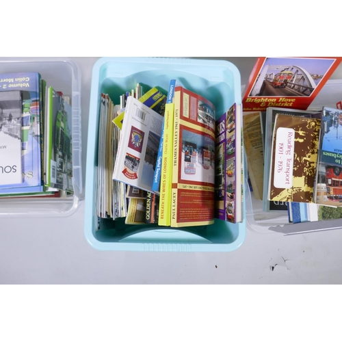 77 - Collection of books on buses and trolley buses, and magazines from Waterways world