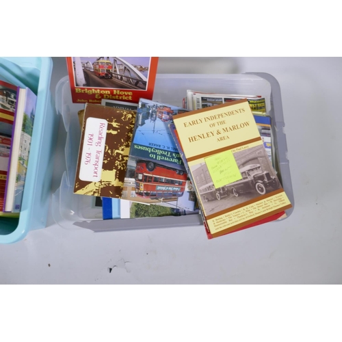 77 - Collection of books on buses and trolley buses, and magazines from Waterways world