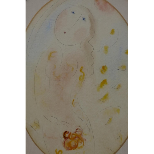 804 - Dora Holzhandler, (British, 1928-2015), 'Young Girl', signed and dated 1972, bears Crane Kalman Gall... 