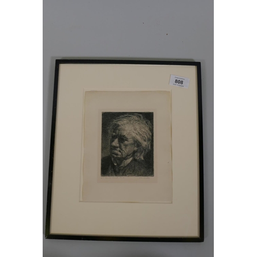 808 - John Bulloch Souter, (Scottish, 1890-1972), portrait of William Keith Leask, M.A., signed and titled... 