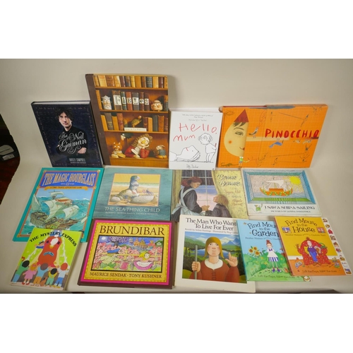 83 - A collection of vintage illustrated children's books, to include Pinocchio, Hello Mum, I Saw a Ship ... 