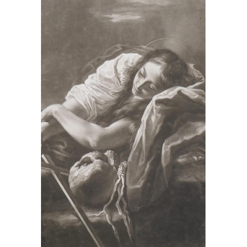 837 - Thomas Park, (British, 1760-1835), after Gaetano Gandolfi, 'The Repentant Magdalene', mezzotint c.17... 