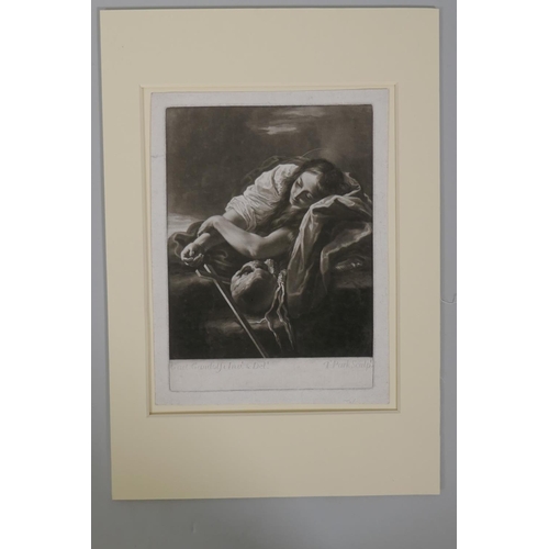 837 - Thomas Park, (British, 1760-1835), after Gaetano Gandolfi, 'The Repentant Magdalene', mezzotint c.17... 