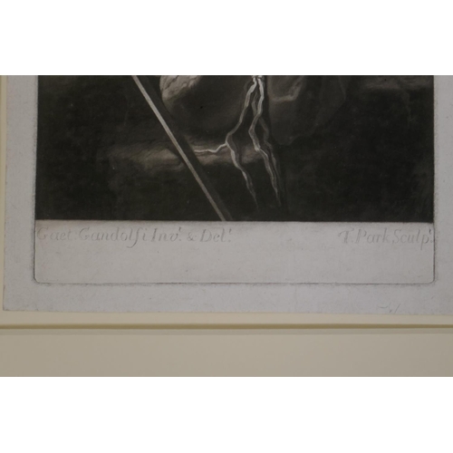 837 - Thomas Park, (British, 1760-1835), after Gaetano Gandolfi, 'The Repentant Magdalene', mezzotint c.17... 