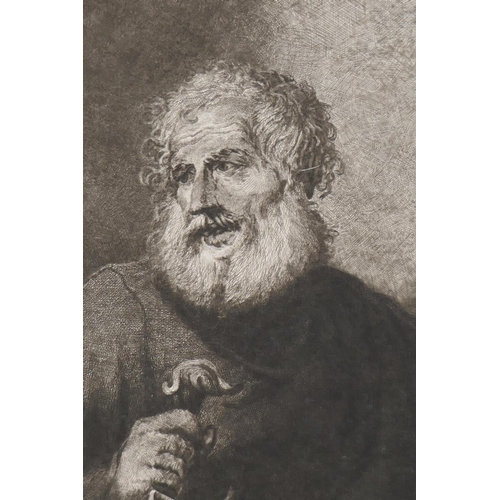 842 - William Baillie, (Captain W. Baillie, Irish, 1723-1810), after Salvator Rosa, 'Old man with long bea... 