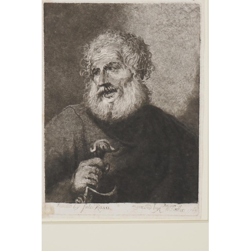 842 - William Baillie, (Captain W. Baillie, Irish, 1723-1810), after Salvator Rosa, 'Old man with long bea... 