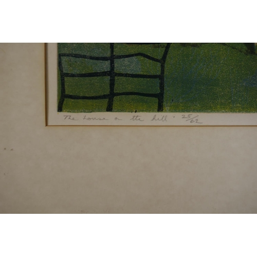 866 - Bob Devereux, The House on the Hill, 26/62 limited edition lithograph, signed and dated 1975, 35 x 2... 