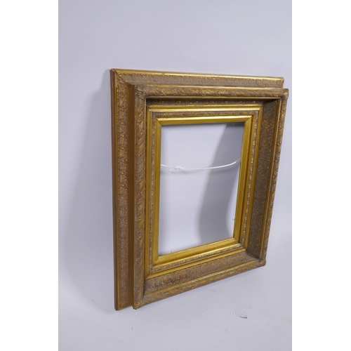 868 - A giltwood and composition C19th style picture frame, rebate 30.5 x 41cm