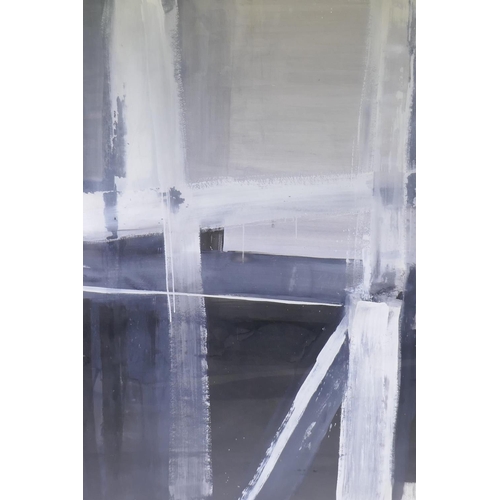 917 - Deborah Tarr, abstract mixed media on paper, signed D.S Tarr '94, 100 x 140cm