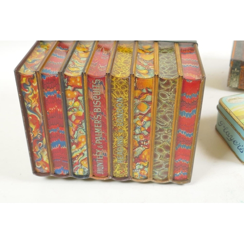 1 - Huntley & Palmers literature collection biscuit tin, modelled as a stack of bound books, History... 