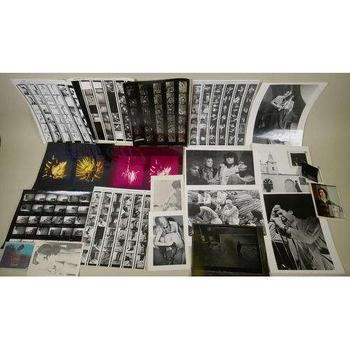 267 - A quantity of mid to late C20th glamour and fetish photographs and contact sheets, and a quantity of... 