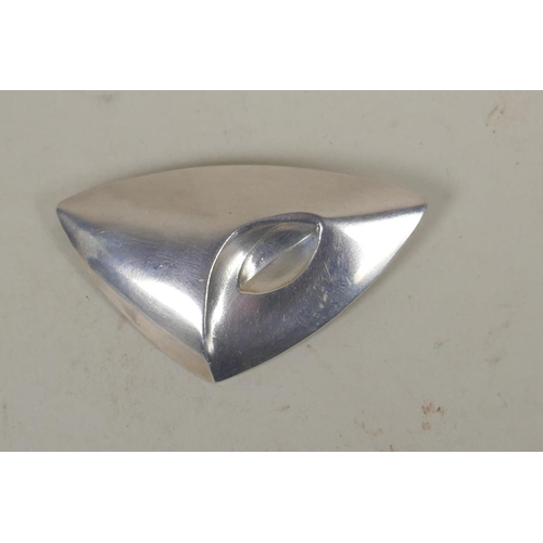 605 - Georg Jensen sterling silver brooch, marked 473, 22.9g