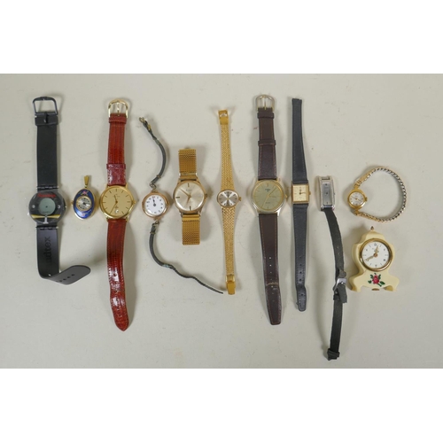 641 - Quantity of ladies' and gentlemen's wristwatches including a 17 jewel Accurist Shockmaster and a 9ct... 