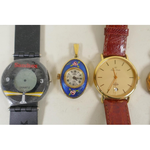 641 - Quantity of ladies' and gentlemen's wristwatches including a 17 jewel Accurist Shockmaster and a 9ct... 