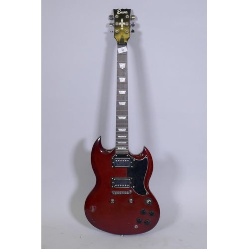 80 - An Encore electric guitar, 100cm long