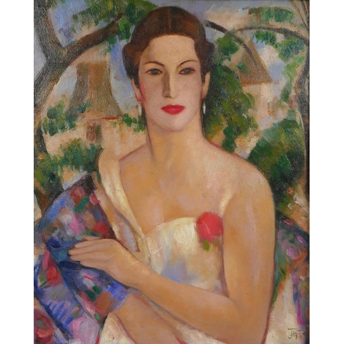 803 - After John Duncan Fergusson, (Scottish, 1874-1961), La Chatelaine, Scottish colourist portrait, oil ... 