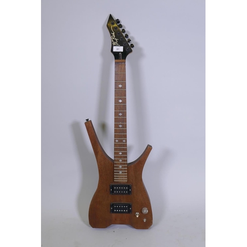 81 - A BC Rich electric guitar, 90cm long