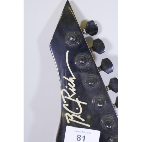 81 - A BC Rich electric guitar, 90cm long