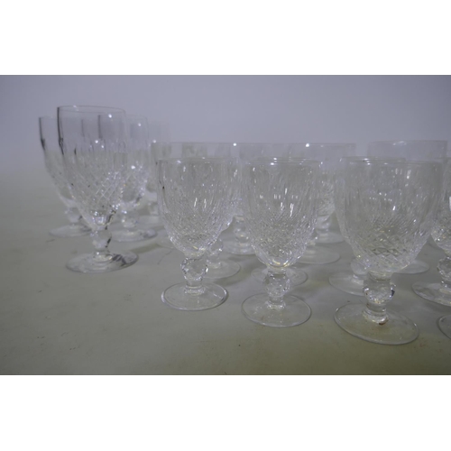 19 - A suite of Waterford crystal Coleen pattern drinking glasses