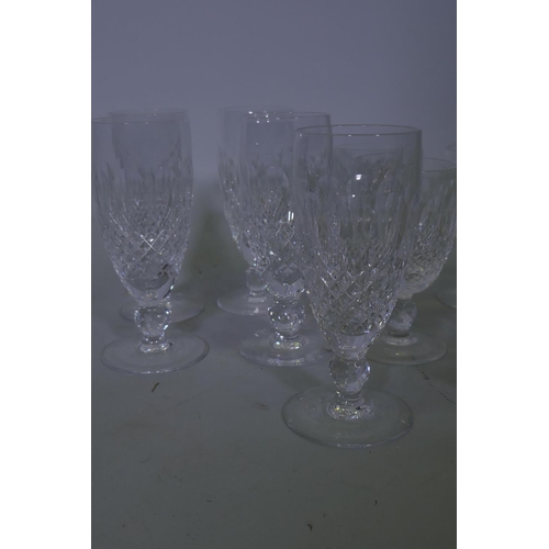 19 - A suite of Waterford crystal Coleen pattern drinking glasses