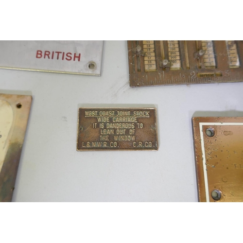 37 - A quantity of antique and modern metal and enamel signs and plates, largest 30 x 14.5cm