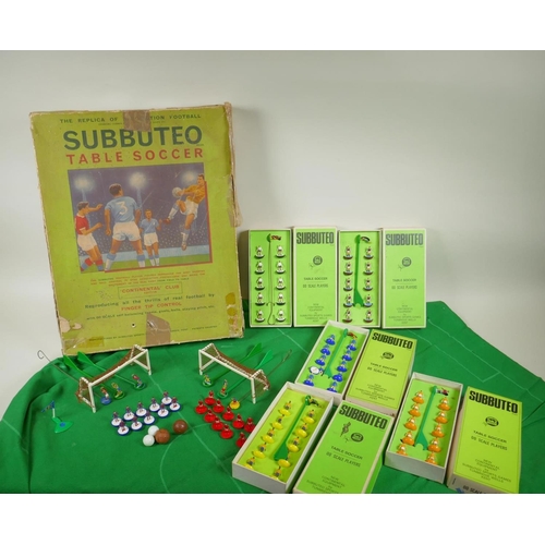 72 - A vintage Subbuteo set, The Continental Club Edition, with five boxed additional teams including Bra... 