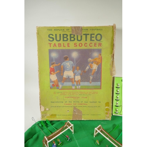 72 - A vintage Subbuteo set, The Continental Club Edition, with five boxed additional teams including Bra... 