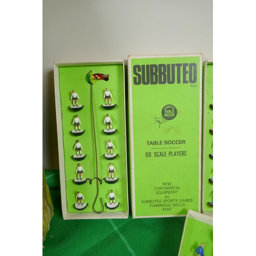 72 - A vintage Subbuteo set, The Continental Club Edition, with five boxed additional teams including Bra... 