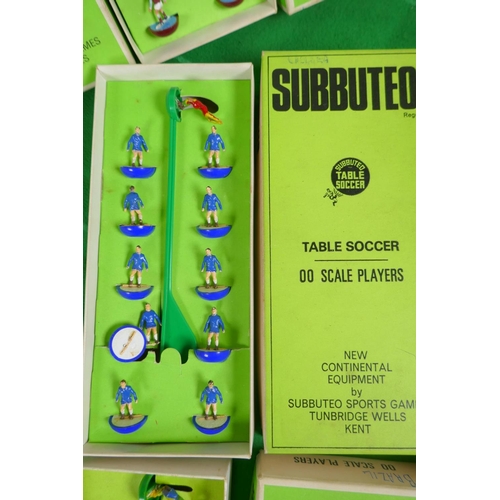 72 - A vintage Subbuteo set, The Continental Club Edition, with five boxed additional teams including Bra... 