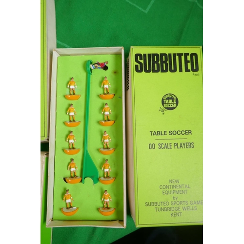 72 - A vintage Subbuteo set, The Continental Club Edition, with five boxed additional teams including Bra... 