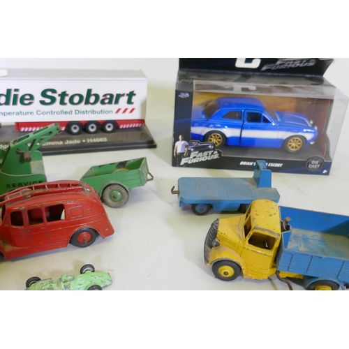 8 - Collection of Dinky and Corgi model cars and trucks