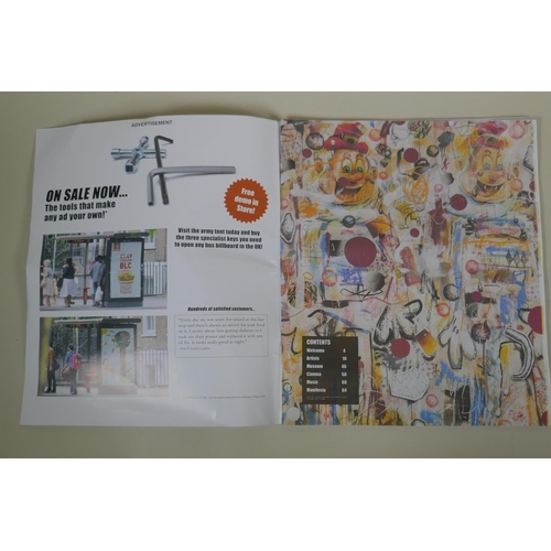 880 - After Banksy, a set of eight 'Save or Delete' stickers, and a Dismaland catalogue and flyer, 29 x 35... 