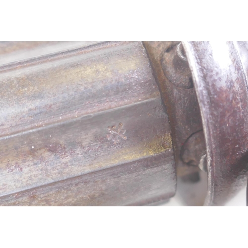 1 - A C19th English percussion cap six shot pepperbox pistol by Smith of London, with engraved decoratio... 