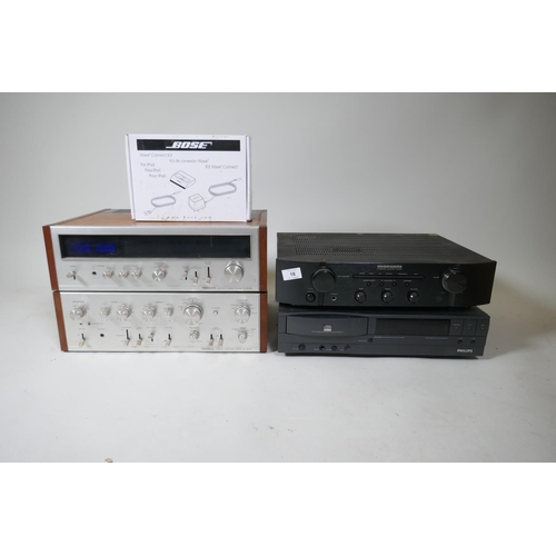 18 - Hi-Fi; Pioneer Stereo tuner, TX-9100; Pioneer Stereo amplifier, SA-8100; Marantz Integrated amplifie...