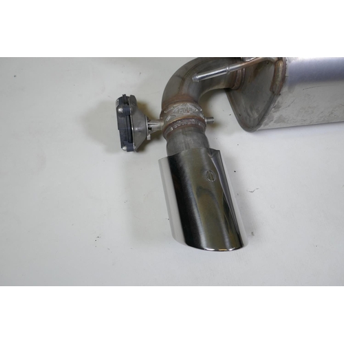 54 - A Ford Focus S Mk 3, 2017, stainless steel exhaust system, cat - back (cut), approx 2,500 miles