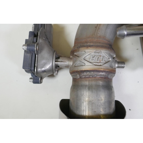 54 - A Ford Focus S Mk 3, 2017, stainless steel exhaust system, cat - back (cut), approx 2,500 miles