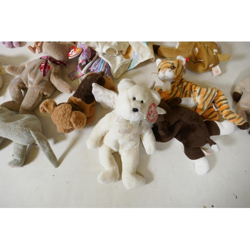 56 - Collection of Ty Beanie Babies and Mattel Barbie dolls