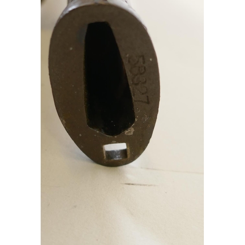 7 - A copy of a WWII Japanese Imperial Army NCO's Type 95 Shin Gunto sword, with aluminium hilt and bras... 