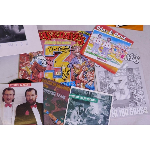 26 - Quantity of LPs and singles, 50s to 80s, including an autographed Chas 'n' Dave album